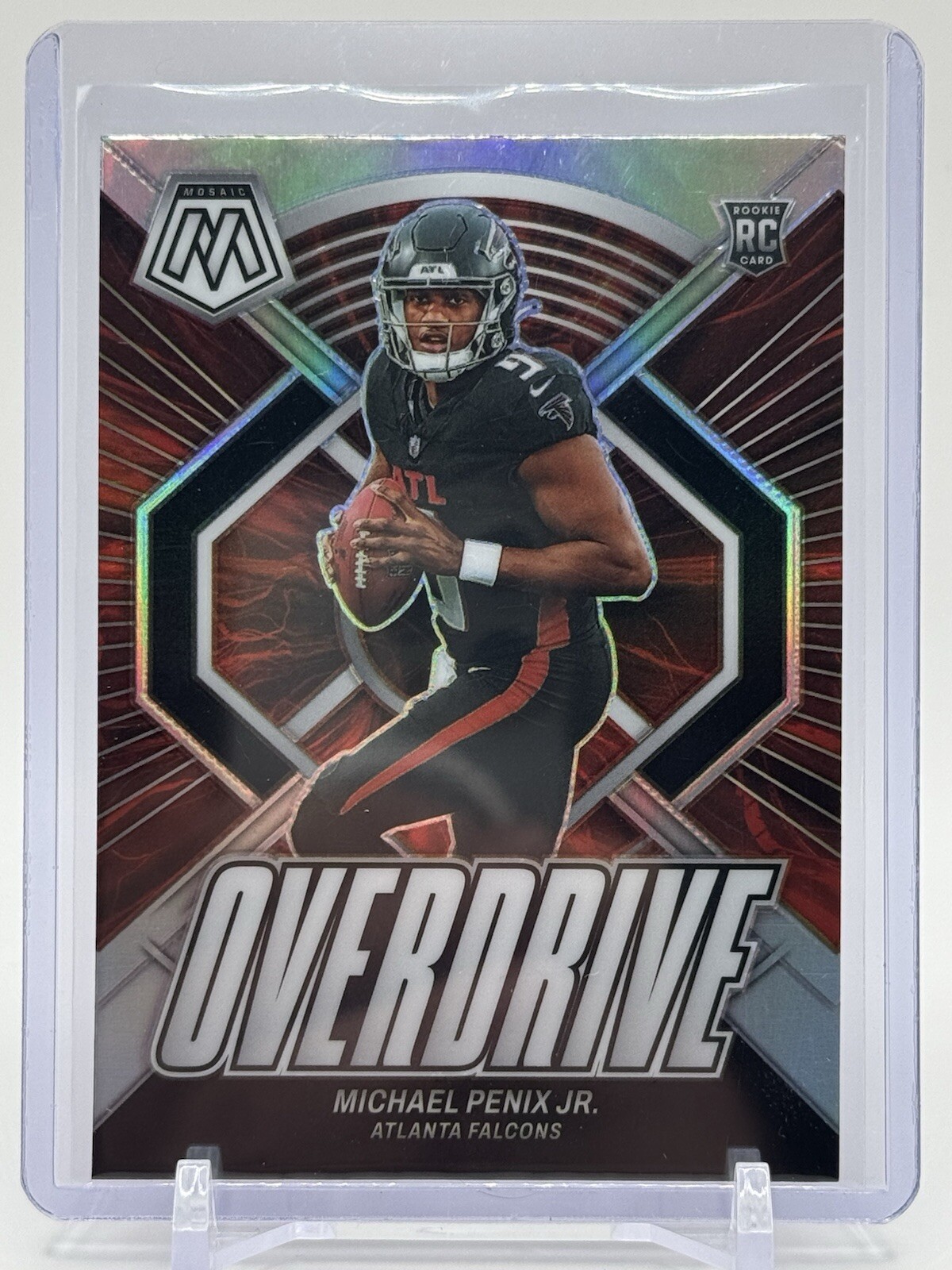 2024 Panini Mosaic #4 Michael Penix Jr. Overdrive True Silver Prizm Insert SP