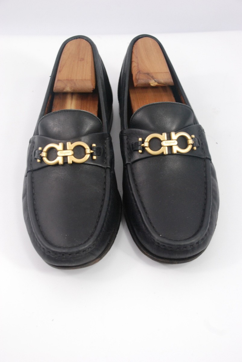 Salvatore Ferragamo Men’s David Gancini Bit Leather Loafers Black Sz 7D Wms 8.5 0400093622016_NERO?wid=600&hei  main image 2