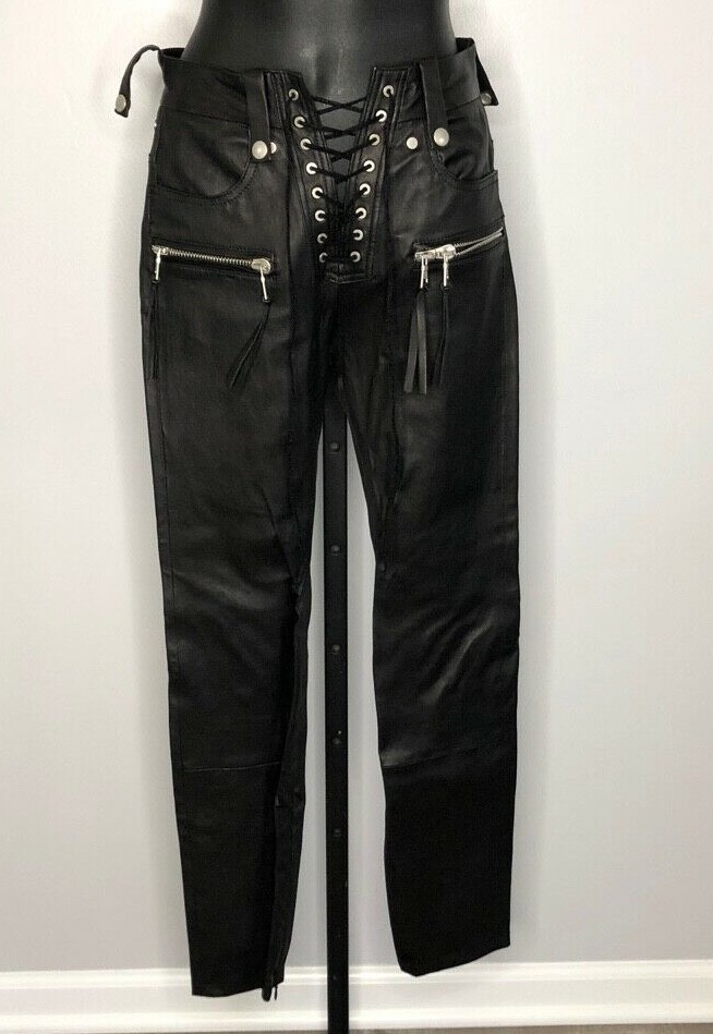 BEN TAVERNITI UNRAVEL PROJECT レザー　ショーツ NWT Ben Taverniti Unravel Project Black leather Lace up