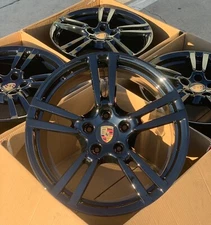OEM 20" Porsche Panamera 970 Turbo II Forged Wheels Rims Gloss Black Staggered
