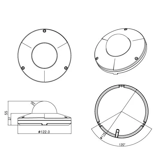 10 Pack HD TVI Security Camera 2MP IR Indoor Dome CCTV BNC HD OVER COAX - Image 4 of 4
