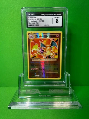 2016 POKEMON XY EVOLUTIONS CHARIZARD REVERSE 11/108 CGC 8