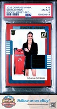 2025 Donruss WNBA Sonia Citron Rookie Jersey Red #15 PSA 8 NM-MT Relic