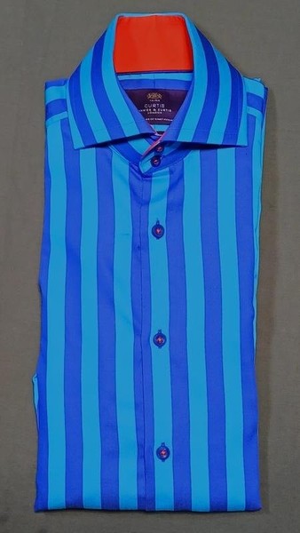 Men Hawes & Curtis Shirt Blue Cotton S