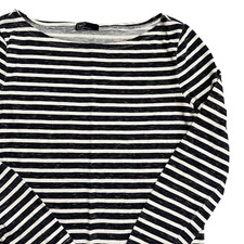 GAP Womens Striped Long Sleeve Shift Dress Casual Navy White Size S