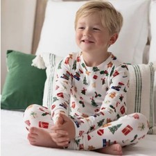 Mary Square Christmas Morning Kids Pajama PJ Set SZ 8 Medium NWT Unisex