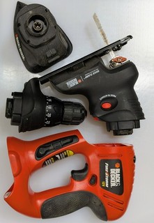 Black Decker Fire Storm 12V MT1203 Multi Tool W/ Drill Jig Saw Sander low use