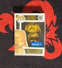 Funko Pop Star Wars Gold Darth Vader #157 Vinyl Figure Exclusive w/ Box