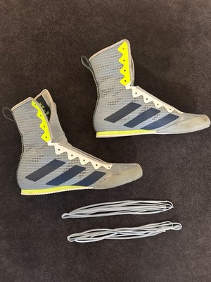 Adidas Box Hog 4 Herren UK 7,5 Blau Boxen Sparring Canvas Stiefel HP6879
