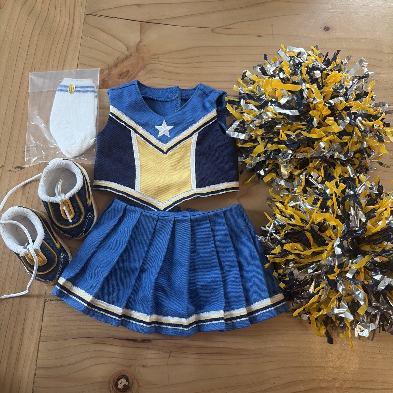 American Girl Doll Blue & Gold Cheerleading Outfit Retired