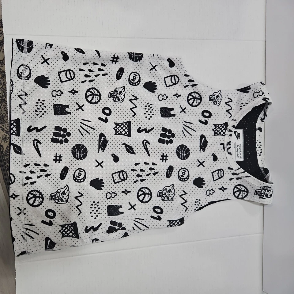 耐克球衣青少年中号篮球文化双面豹纹身艺术 — 第 4/4 张图片