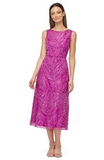 JS Collections Womens Embellished A-Line Dress Deep Orchid Size 6 $358
