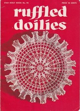 Ruffled Doilies Vintage Crochet Pattern Star Doily Book #95 1952