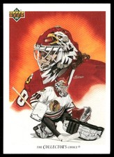 Ed Belfour 1991 Upper Deck French 81 Blackhawks Checklist LP