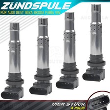 4X Zündspule für Audi A3 1.4 1.6 Seat Ibiza Skoda Fabia VW Golf 5 6 Polo Touran