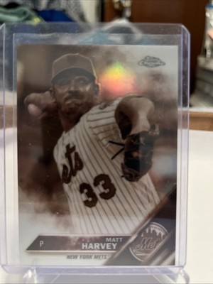 2016 Topps Chrome Matt Harvey #97 Sepia Refractor Negative ￼