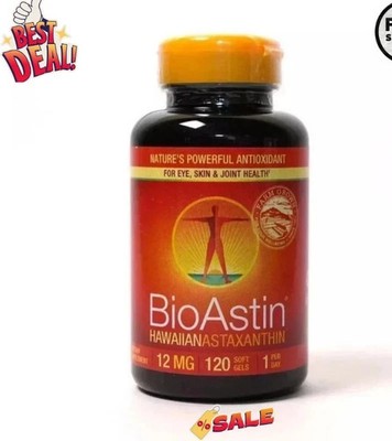 BioAstin Hawaiian Astaxanthin 12 mg Formula 120 Soft Gels - High Quality 10/2027