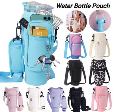 Water Bottle Pouch Carrier bag with Phone Holder Key Holder 40oz Stanley