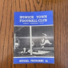 Ipswich Town V Leicester City 30/03/64 Programme  with writing team changes 1-1.