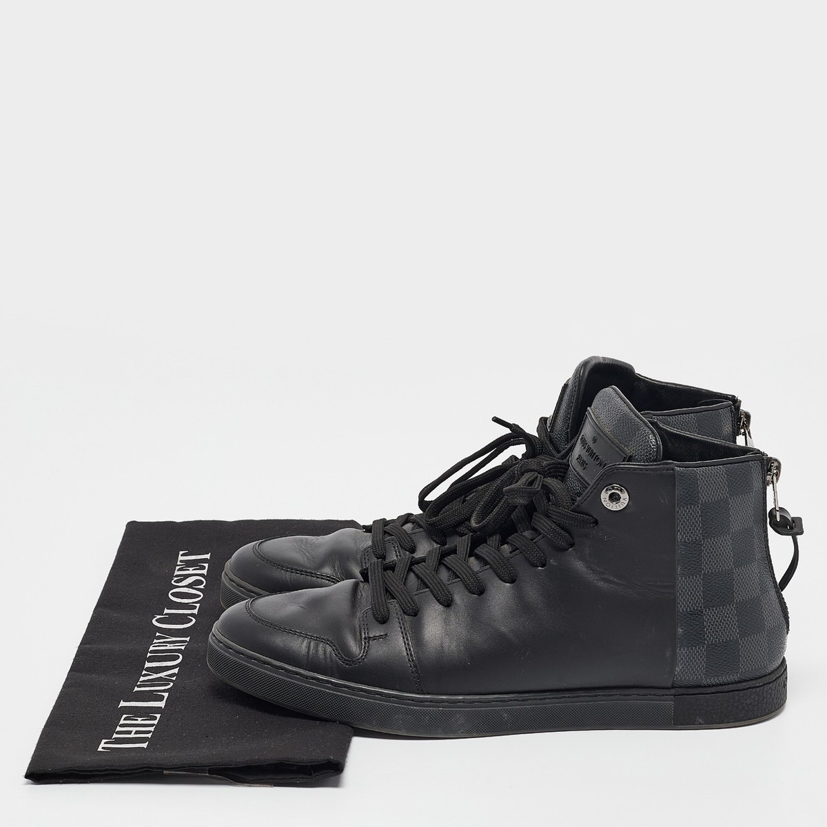 louis Vuitton Damier black and blue high top sneakers  10Eu/11 USA (S-26) e54733ac8aa53882f202b0d9ba6454  main image 2