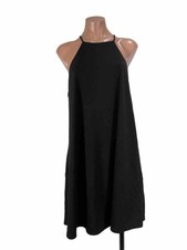 FOREVER 21+ Black 2X Dress Sleeveless Strappy Pullover Halter Fit Flare Mini