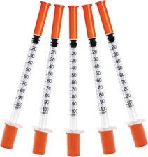 U-100 31G 1cc 1/4 Inch (6mm) Syringes, Individually Wrapped 1ml-31G-1/4mm 