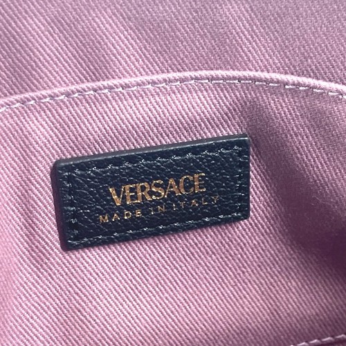 VERSACE medusa logo shoulder bag Shoulder Bag Leather Black/Gold Unused - Picture 14 of 16
