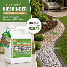 Kiesbinder 1L 4L Mulchkleber Kieskleber f&uuml;r Kies Splitt Rindenmulch Bindemittel