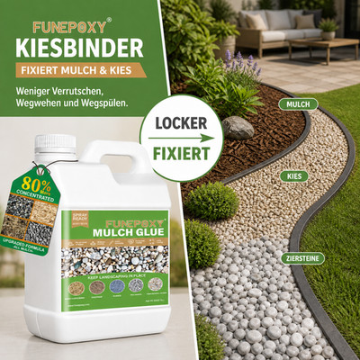 Kiesbinder 1L 4L Mulchkleber Kieskleber für Kies Splitt Rindenmulch Bindemittel