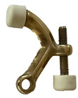Vintage Brass Hinge Pin Door Stop – Adjustable with Dual Nylon Bumpers — photo 3