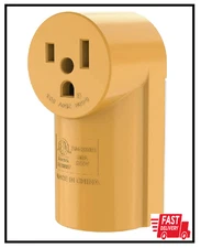 RVGUARD 50 Amp NEMA 6-50R Surface Mount Receptacle, 125/250 Volt Power Outlet, Y
