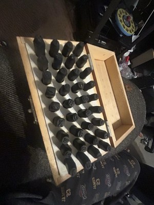 Pittsburgh  Forge 36 Piece Number & Letter Stamp Set - Wood Box