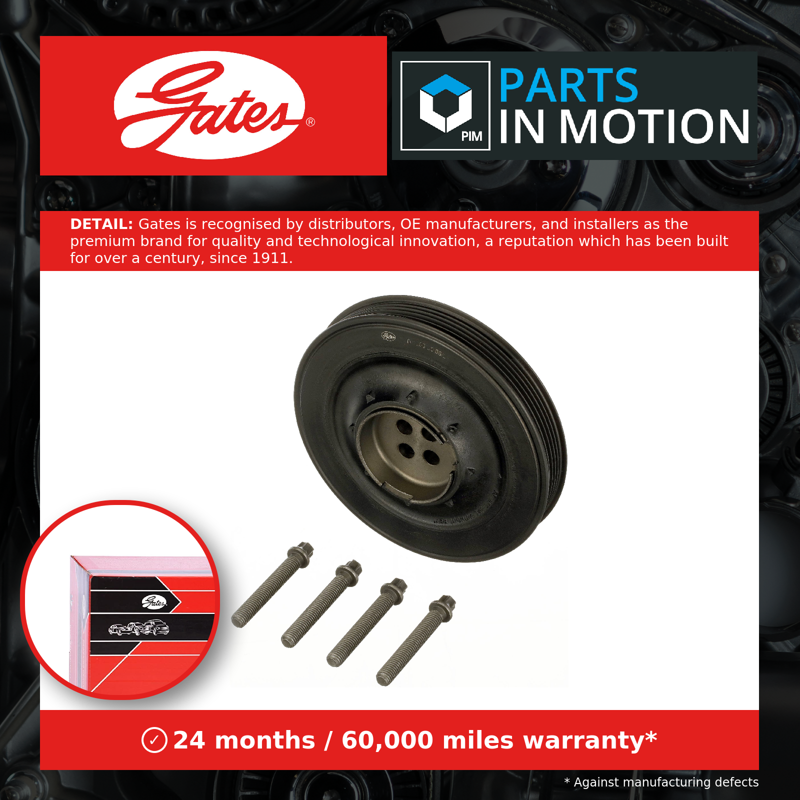 Crankshaft Pulley (TVD) fits TOYOTA AURIS WWE185 1.6D 15 to 18 1WW Gates Quality - Image 17