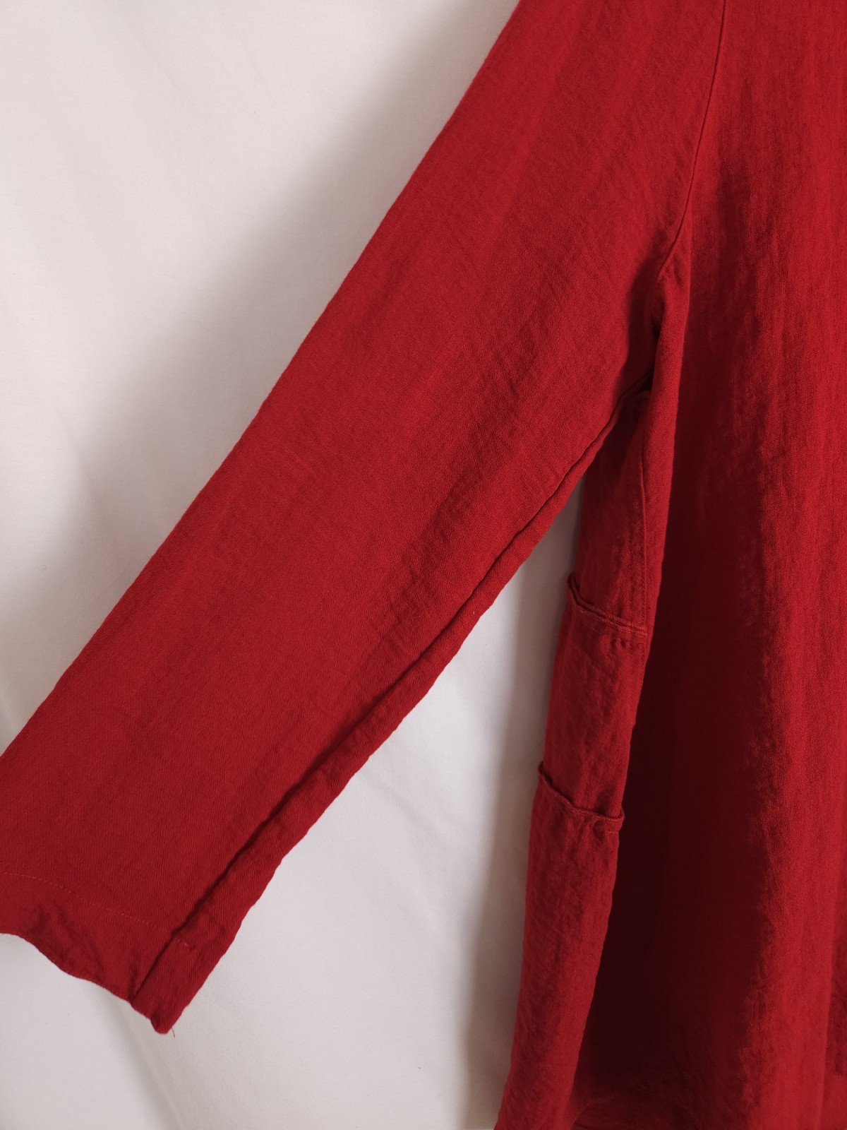 John Mark Size Small Solid Red Ruffle 3/4 Roll Ta… - image 3