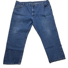 Wrangler Jeans Mens 48x29 Blue Relaxed Fit 97601DR Premium Quality Denim Cotton