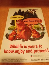 VINTAGE 1959 STANDARD OIL CO OF CALIFORNIA , Get to Know Your Forest Friends