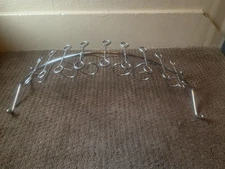 Metal Decorative Bottle Stopper Display Stand 18 Slots Silver