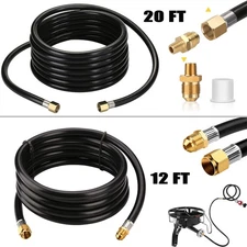 20/12 FT Propane Extension Hose Assembly w/ Both 3/8'' Female Male Flare Fitting