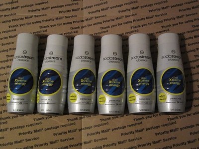 Lot of 6 SodaStream Classics Diet Xtreme Energy Drink Mix - 14.9 fl oz - SEALED!
