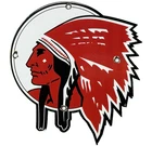 VINTAGE RED INDIAN GASOLINE PORCELAIN SIGN GAS STATION INDEPENDENT MOTOR OIL