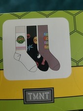TEENAGE MUTANT NINJA TURTLES SOCKS TMNT CREW SOCK GIFT SET 3-PACK NEW