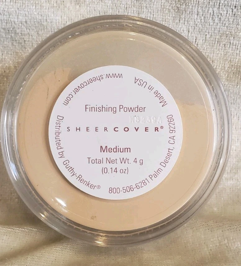 SHEER COVER Finishing Powder MEDIUM loose face powder 0.14 oz 4 g NEW Sealed - Image 2 of 3
