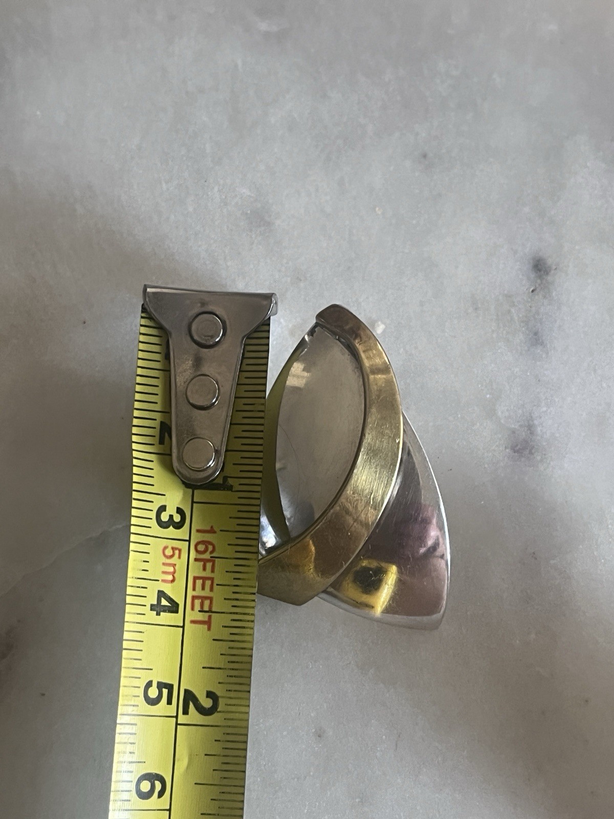 925 Sterling Silver Solid modernist Stud Large Tr… - image 9