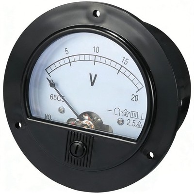 US Stock DC 0 ~ 20V Round Analog Volt Pointer Needle Panel Meter Voltmeter
