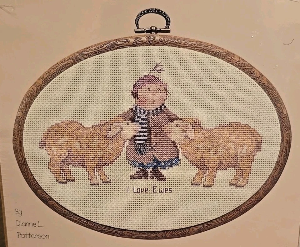 Kit de ponto cruz contado JCA Little People 07230 I Love Ewes Dianne L Patterson - Imagem 2 de 4