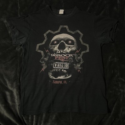 Tampa 98 Rockfest Short Sleeve Double Sided Graphics Multiple Bands Concert Tee