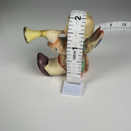 Goebel Hummel Joyous News Angel Trumpet Candle Holders Bee 2” Vintage - Picture 7 of 7