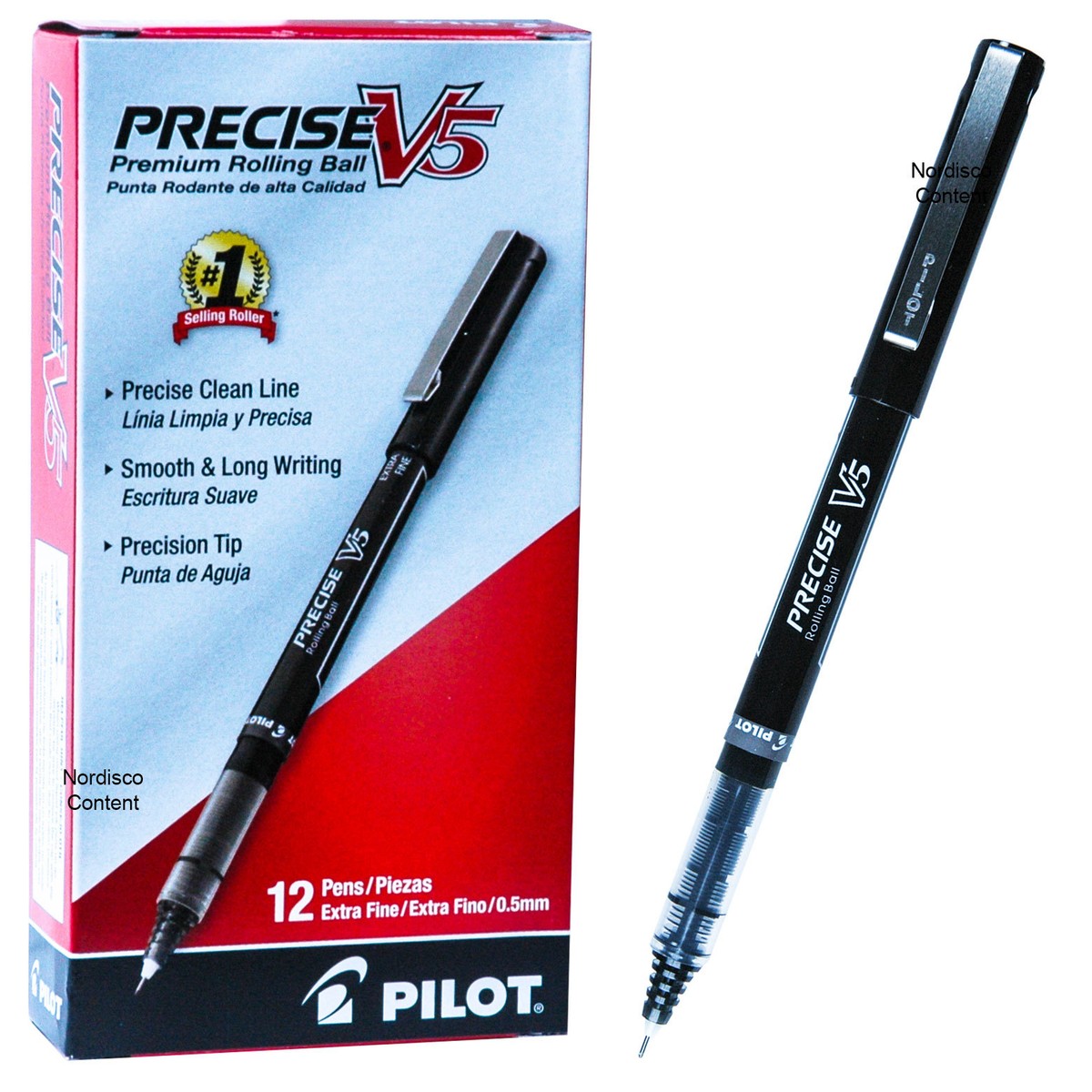 ピロぺ Pilot Precise V5 35334 Black Ink 0.5mm Extra Fine Rolling