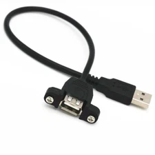 USB2.0 Male To Female Extension Cable With Screw Holes For Fixing 2M 0.3m 0.5m