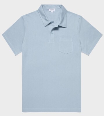SUNSPEL - Riviera Poloshirt Kurzarm Baumwolle blau Blue Mist Gr. XL - NEU